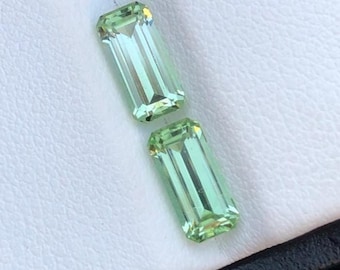 2.30ct | Natural Green Tourmaline Pair – Natural Loose Gemstone - Afghanistan – Jewelry Making, Collector Gem