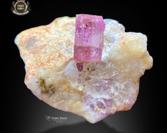 Rare Pink Topaz On Matrix - Katlang Pakistan - Specimen Crystal 29ct - Collector Grade -Gift Natural