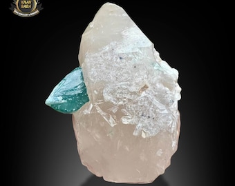 Blue Indicolite Tourmaline in Quartz – Intense Color, Brilliant Luster – Rare Collector Piece - Afghanistan 81g