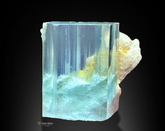 Aquamarine Crystal • Sky Blue Natural Mineral • Terminated Collector Specimen • Display Gift • Skardu Pakistan 77ct