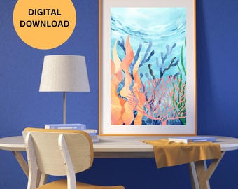 Korallenriff druckbare Kunst