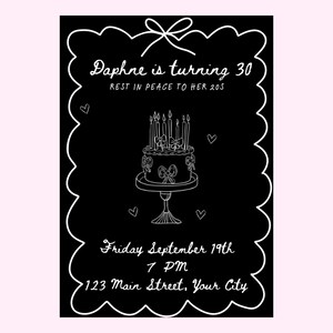 Modèle d'invitation d'anniversaire des années 20, modifiable, invitation d'anniversaire imprimable, modèle d'invitation à une fête, invitation d'anniversaire des années 30