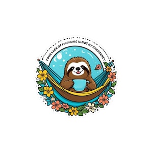 Adesivo "Chill Sloth, la tua mancanza di pianificazione non è la mia emergenza", adesivo divertente per valigie, adesivo per viaggiatori solitari