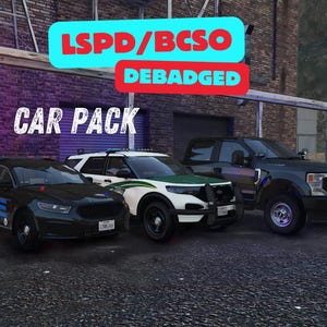 Debadged Fivem Police Car Pack | Fivem LSPD Car Pack | Fivem BCSO Cars | Fivem Car Lore Friendly | High Quality Design | Fivem Ready