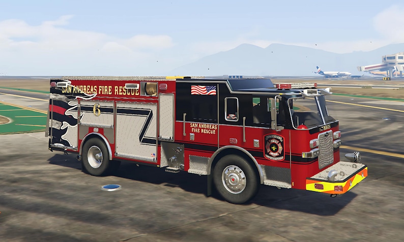 Fivem San Andreas Fire Rescue Pack | Fivem Fire Truck Pack | Fivem Car Pack | Optimized | Fivem Ready | High Quality