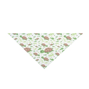 Pañuelo reversible para perro con estampado de tortuga: accesorio de verano imagen 1