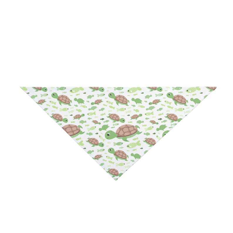 Pañuelo reversible para perro con estampado de tortuga: accesorio de verano imagen 1