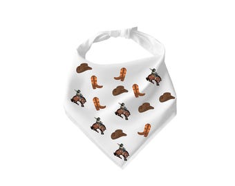 Western Cowboy Dog Bandana: Rodeo Pet Accessory