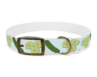 Collar para perro Blue Pickle: divertido collar ajustable para mascotas