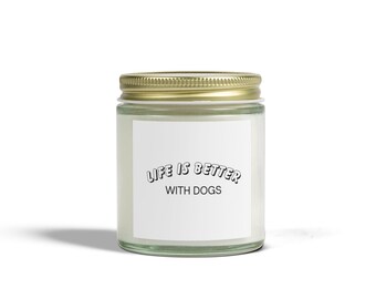 Dog Lover Scented Candle: Coconut Apricot Wax, Non-Toxic Home Decor