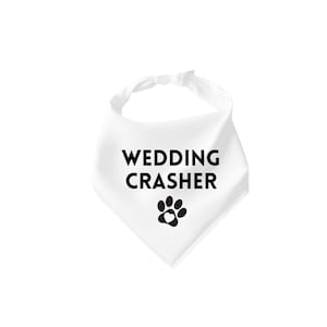 Wedding Crasher Pet Bandana Dog Wedding bandana dog wedding attire dog wedding harness dog bandana wedding wedding photos engagement dog mom