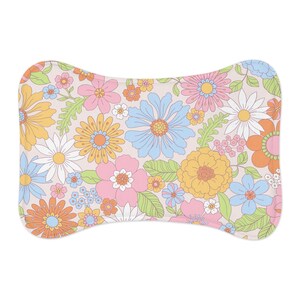Floral Pet Feeding Mat: Non-Slip Dog & Cat Bowl Mat