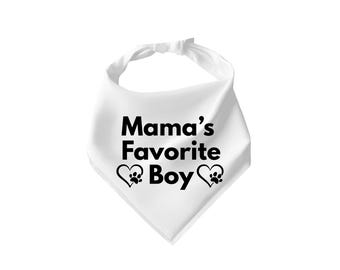 Mama's Favorite Boy Dog Bandana: Pet Accessories Puppy Gift