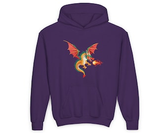 Drache Kinder Hoodie, Fabelwesen Kinder Pullover, Fantasy Pullover Pullover, Magisches Jugend Sweatshirt, Legendärer Kleinkind Hoodie