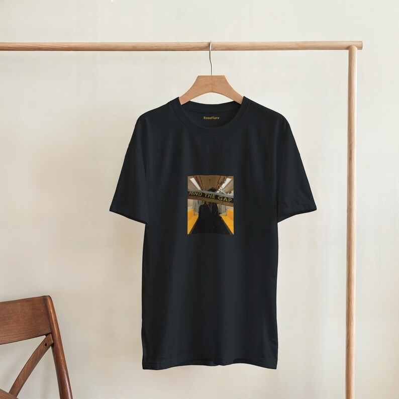 Mind the Gap T-Shirt - Grunge Streetwear Style - Train Inspired Collage Tee image 6