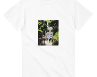 Blossom Falls Print - Unisex Heavyweight T-Shirt - Nature Lover Gift, Floral Artwork Tee