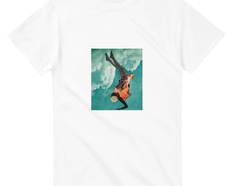 Surreal Cloud Dive T-Shirt - Unisex Heavyweight Tee - Dreamy Ocean Print Art