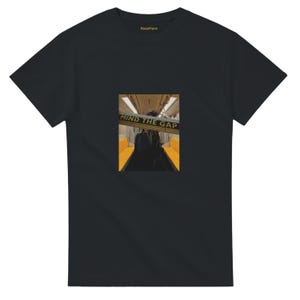 Mind the Gap T-Shirt - Grunge Streetwear Style - Train Inspired Collage Tee image 2
