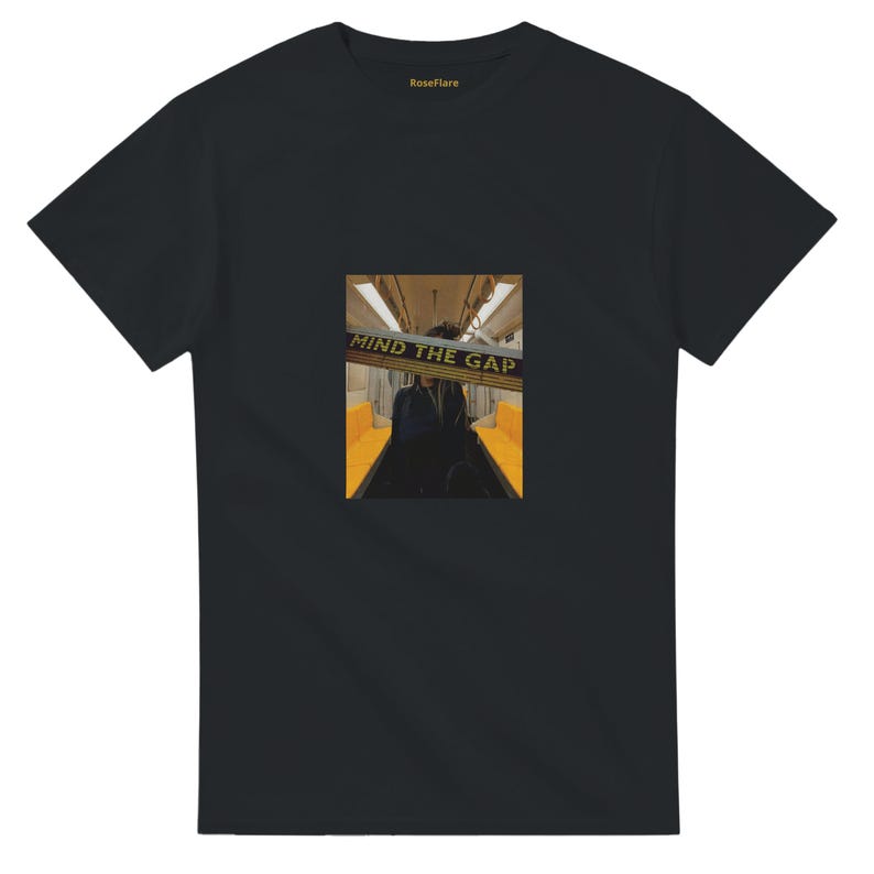 Mind the Gap T-Shirt - Grunge Streetwear Style - Train Inspired Collage Tee image 2
