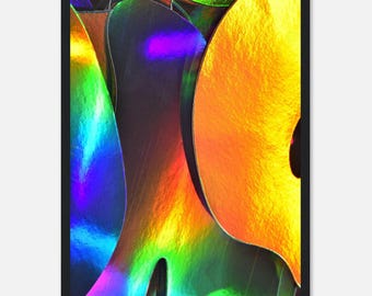 Iridescent Reflections Framed Poster | Abstract Photography Art Print, Bold Shapes Home Décor