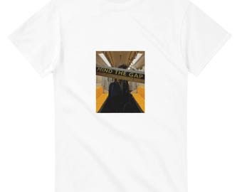 Mind the Gap T-Shirt - Grunge Streetwear Style - Train Inspired Collage Tee