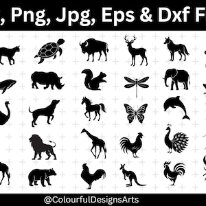 Waldtiere SVG, Waldtiere SVG, Waldtiere SVG, Wildtiere SVG, Safari Tiere, Wald Tiere Cut Files, Silhouette, Natur
