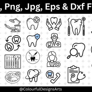Dentist Svg, Dental Clipart, Dental Silhouette, Dentist Cricut, Teeth SVG, Svg Cut Files for Cricut & Silhoutte, Digital Download