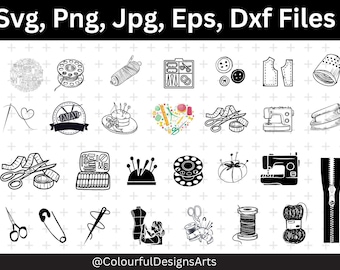 Naaien Svg-bundel, silhouet naaien, naaien SVG, gesneden SVG-bestanden, naaimachine SVG, naaimachine Svg, Crafting Svg, kleermaker Svg