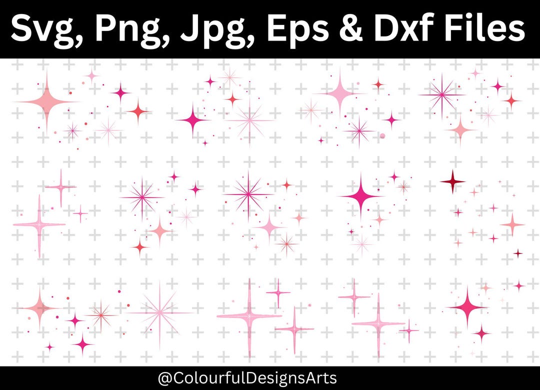 Pink Sparkle Svg Bundle, Sparkle SVG, Sparkle PNG Bundle, Sparkle ...