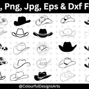 Cowboyhut-Svg-Bundle, Hut-Svg, Western-Abnutzungs-Svg, Cowgirl-Hut-Svg, Wilder Westen-Svg, Cowboy-Svg, Cowboy-Cricut, Land-Hut-Svg, Hut-Kontur