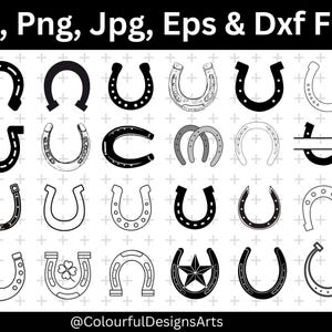Horse Shoe Clipart, Horse SVG, Horse Shoe Cut Files, Horse Shoe Silhouette, SVG Cut Files for Cricut, Digital SVG Files, Commercial Use
