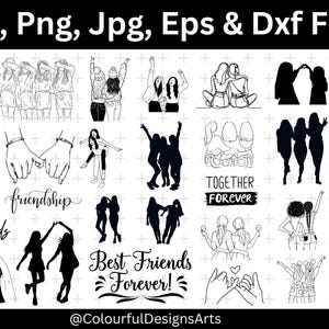 Bundle Svg meilleurs amis, Svg meilleurs amis, Svg Bff, Svg Besties, citation amis, Svg amitié, Clipart amis, meilleurs amis couper des fichiers