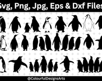 Penguin SVG Bundle, Penguin Cut File, Penguin Clipart, Penguin SVG, Penguin Silhouette, Animal Clipart, Penguin Vector, Instant Download