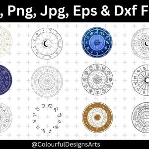 Zodiac Sign SVG Bundle,Zodiac Sign PNG Bundle,Astrology Cut Files, Horoscope Svg, Zodiac Constellation Svg, Silhouette, Digital Download