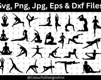 YOGA SVG Bundle, YOGA Svg, Svg Cut Files For Cricut, Meditation Svg, Yoga Clipart, Yoga Pose Svg, Digital Download