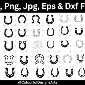Horse Shoe SVG Bundle, Horse Shoe Clipart, SVG Cut Files for Cricut, Horse Shoe PNG File, Horse Shoe Silhouette, Horse Svg, Digital Download