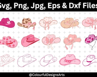 Cowgirl Hat Svg Bundle, Cowgirl Cricut, Western Svg, Cowgirl Hat Outline, Cowgirl Svg, Svg Cricut Files, Digital Download