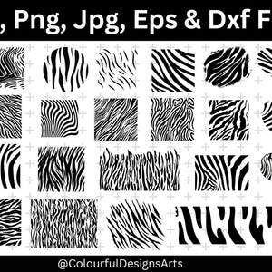 Zebra Stripes Clipart, Zebra Stripes Svg Bundle, Animal Prints Sillhouette, Zebra Print Cut Files, Black Zebra Stripes, Zebra Pattern Svg