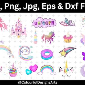 Unicorn Svg Bundle, Magical Unicorn Svg, Unicorn Eyelashes Svg, Girls Unicorns Svg, Unicorn Svg Files, Svg Cut Files for Cricut