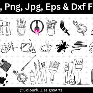 Paint Brush SVG, Painting SVG, Painting Clipart, Paint Life svg, Cut Files, Silhouette, Cricut, Vector, Paint Brush Svg File, Painter svg