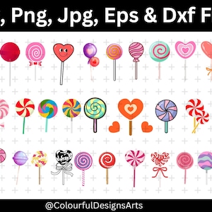lollypop Svg Bundle, Lollipop Cut File, Candy Silhouette, Sweet Svg, Lollipop Silhoutte, Svg Digital Files, Candy Party Svg, Printable Files
