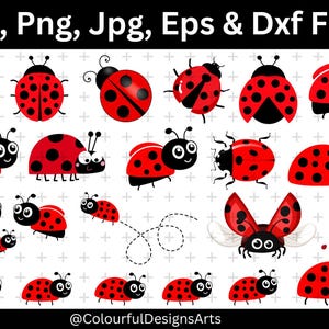 Bundle Svg coccinelles, fichiers SVG, Clipart coccinelle, coccinelles couper des fichiers, Silhouette, usage commercial, vinyle, bugs Svg, fichiers Cricut Svg