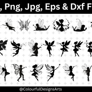 FAIRY SVG Bundle, Fairy Silhouette, magical Clipart, Fairy Clipart, Fairy Cricut Files, Fairy Vector, Fairies Svg, Digital Download