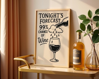 Lustiges Weinzitat-Druck, moderne Küchenwandkunst, Barwagen-Dekor, Weinflasche Poster, schwarze Linie Kunst, digitaler Download Kunstwerk