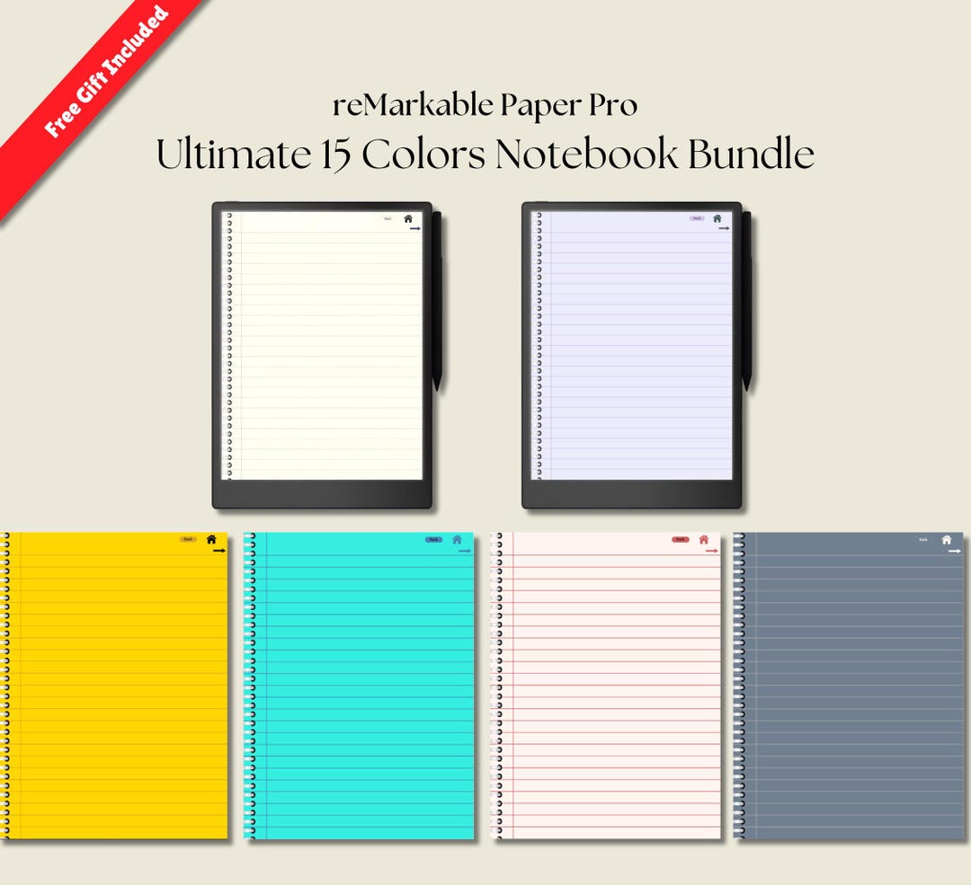 Colar Notebook Ultimate Colored Notebook Bundle for the Remarkable Paper Pro | 15 ...
