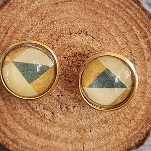 Gold Geometric Stud Earrings