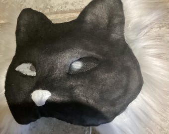 Black and White Cat Mask (Fully Lined + HQ)