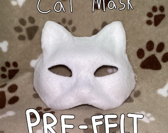 PRE-FELTED + fully lined cat mask