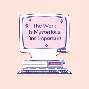 Severance Fan Art Computer Sticker | Water Bottle Decal | The Work is Mysterious Sticker | Large Lumon Inspired Merch Laptop Decal