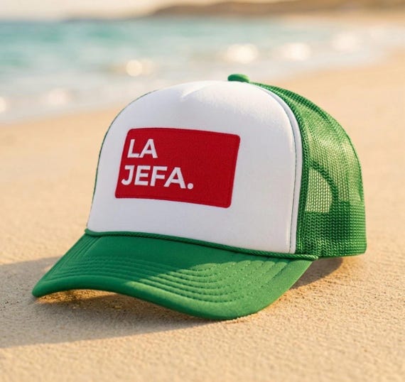 LA JEFA Retro Trucker Hat: Mexican Chingona Boss Gift